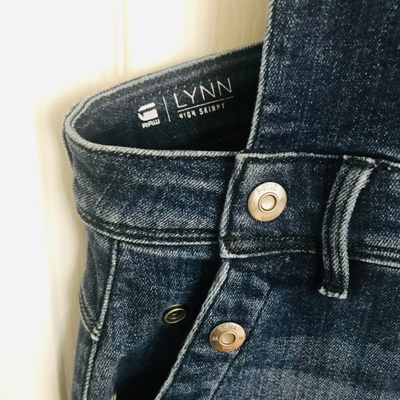G-Star RAW Lynn High Waist Slim Navy Overalls - Picture 7 of 8